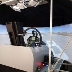 F/A-18 Super Hornet Flugzeug Simulator Cockpit Ansicht